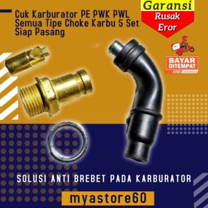 Cuk Choke Karburator Karbu PE PWK PWL Semua Tipe Ukuran 24 26 28 30 32 33 34 35 36 37 38 39 40 42 Choke Karbu 5 Set Siap Pasang