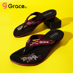 Grace (camelia 01)Sandal jepit simple wanita helen/sandal cewek murah teplek spon dengan japit bunga