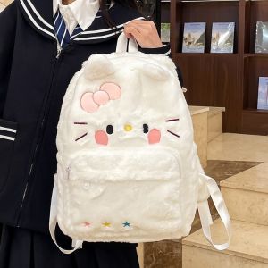 clu Hello Kitty Backpack for College Student Large Capacity Fashion Female Cute Cartoon School Bag Bags ulc