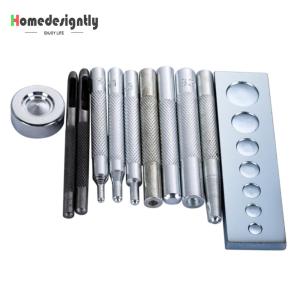 [Homedesigntly]Leather and Metal Punch Snap Tool Set 11pcs for DIY Crafting Jewelry Making and Leatherworking with Durable Design