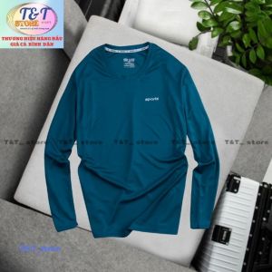 Áo thun nam dài tay cổ tròn chất thun lạnh dáng ôm giữ nhiệt mùa thu đông