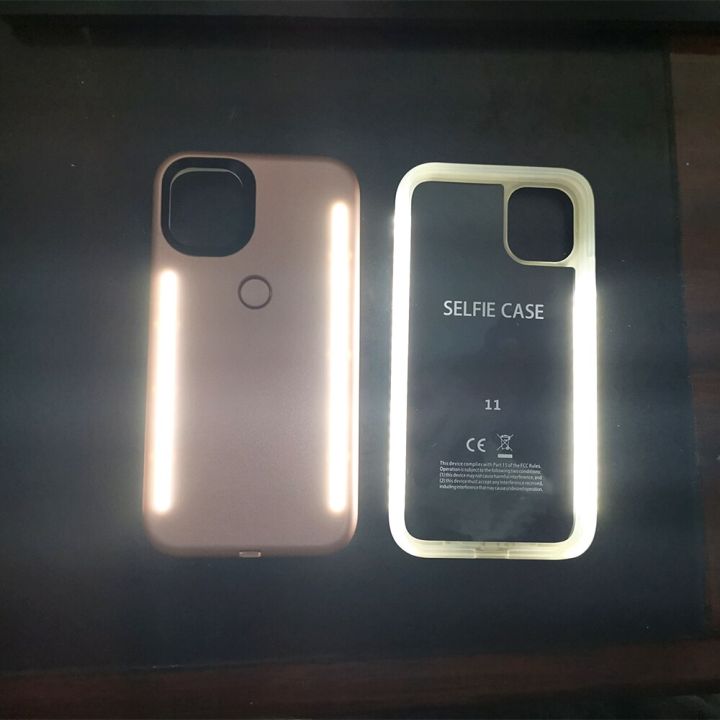 Led Selfie Light For iPhone 12 13 14 Pro Max Case For iPhone 11 XS