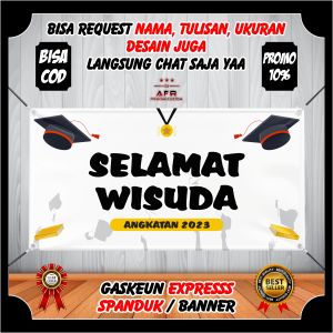Spanduk Banner Backdrop Wisuda Banner Kelulusan Wisuda Kuliah Backdrop Baligo Wisuda Custom Kelulusan Berkualitas