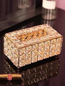 Luxury Crystal Tissue Box Europe Style Paper Towel Crystal Storage Box Home Decor Gift