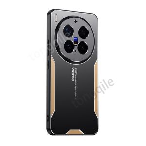 Metal Case For Vivo X300 Pro X300Pro 5G 2025 Soft TPU Edge Phone Casing Matte Back Cover Shockproof Bumper Simple Fashion Anti Drop No Fingerprint