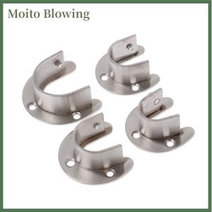 Moito 19 22 25 32mm Wardrobe Bracket Stainless Steel Rod Socket Flange Rod Holder