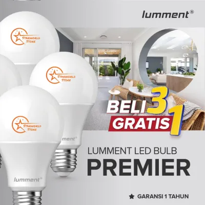 LUMMENT PREMIER Pack Lampu Bohlam LED Bulb Beli 3 FREE 1 Pcs Garansi 1 Tahun