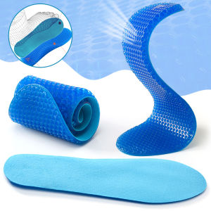 1Pair Soft Silicone Gel Honeycomb Massaging Insoles Sports Running Shoe Inserts