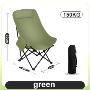 Mega Mall Camping Chair Portable Folding Chair  Moon Chair Fishing  Lightweight Detachable Oxford With Storage Bag