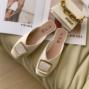 Sandal Selop Wanita Flat Shoes Terbaru Mary Janes Fashion Korea Style Kekinian Slip on Cewek Import COD SPT-95