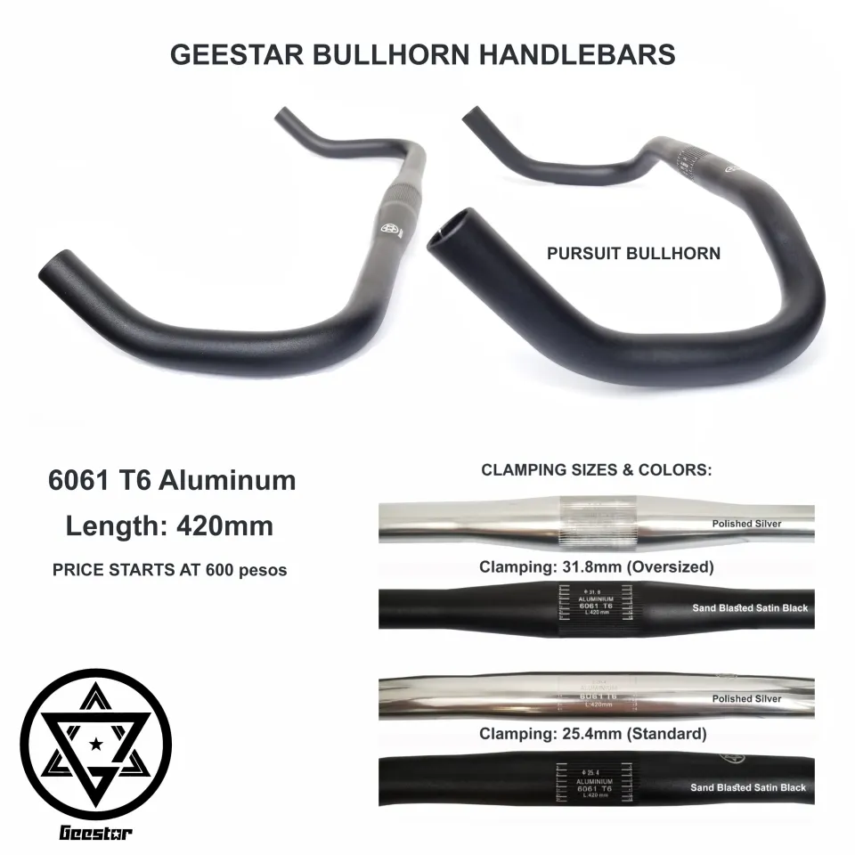 Geestar Bike Handlebar Pursuit Bullhorn Armored Standard 25.4