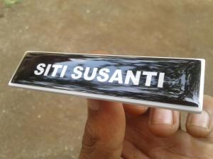 BILQIS STORE08 Papan nama akrilik resin ISI 30/Name Tag akrilik penitik paket/Nama dada/Name tag murah