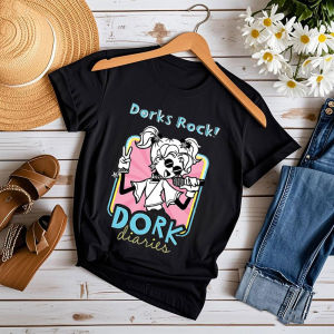 [Local Stock] VCC  Dorks Rock! Dork Diaries Women T Shirt World Book Day Protagonist Writers Books Tee Tops Creativity Short-sleev Cotton Tops