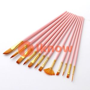 Tôi biết 12PCS Bộ bút lông Kit nhiều phương tiện bàn chải với sợi Ni-lông cho Acrylic nghệ thuật aquarelle màu bột màu nước sơn dầu cho nguồn cung cấp vẽ nghệ thuật tuyệt vời
