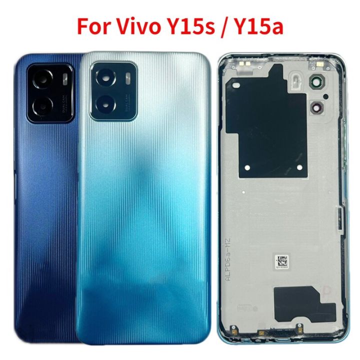 New Back Cover For BBK Vivo Y15s Y15a Battery Cover+Middle Frame