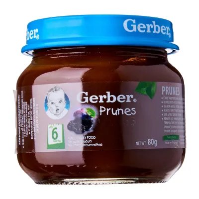 Gerber 1st Foods Prunes Jar Puree Baby Food 80G - From 6 Months