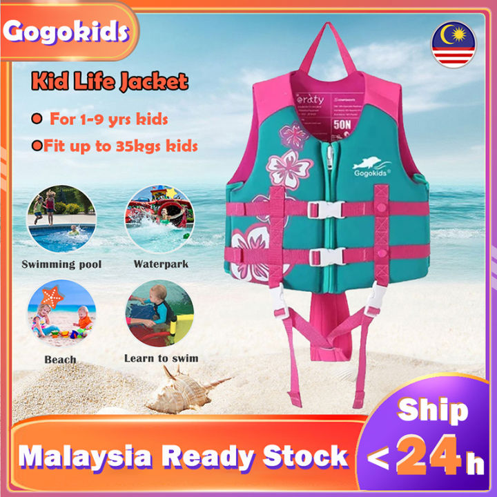 [Selangor Stock]Gogokids Kids Life Jacket 2-9Years Swim Vest Float Suit ...
