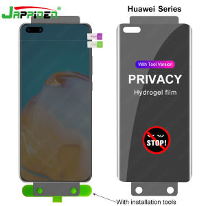 [ with Installation Tools ] Full Cover Privacy Hydrogel Film for Huawei P50 Pro P40 P30 Mate 50 40 30 20 Pro Nova 11 10 Pro 9 Honor 50 Screen Protector