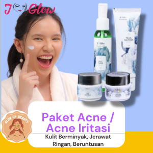 J GLOW Jglow PAKET ACNE ACNE IRITASI Skincare Cream Krim Perawatan Pemutih Kecantikan Kulit Wajah Muka Korea Glowing Whitening Wanita Ampuh Untuk Jerawat Membandel Vulgaris Mengecilkan Jerawat Kulit Sensitif