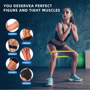 1pc Resistance Bands For Legs And Butt Fabric Exercise Loop Bands Yoga Pilates Rehab Fitness and Home Workout Strength Bands for Booty 5 Colors
