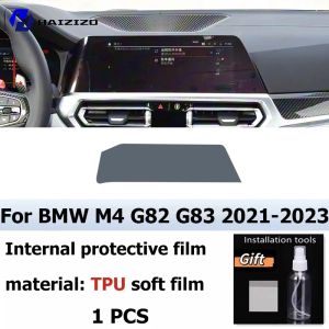 secr For BMW M4 G82 G83 2021-2023 Automotive interior center console protection sticker LCD display matte TPU film refit R6P8Q