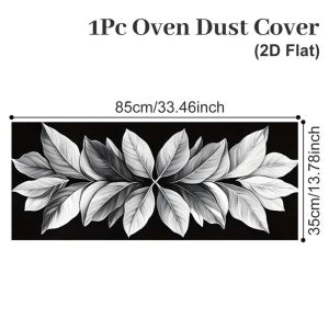 CUFEI 85x35cm Microwave Oven Dust Cover Washable Oil Proof Waterproof Machine Protector Universal Polyester Fabric Protective Cover Household Kitchen Decor