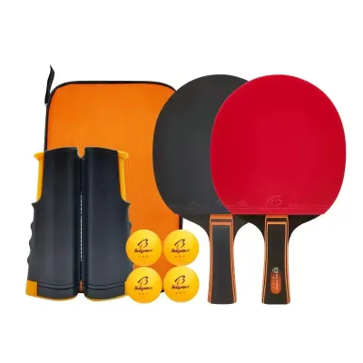 New Model Ping Pong Racket Suite2 With Net Holder Includesfour balls and a net frame and one paddles.Suitable for family entertainment