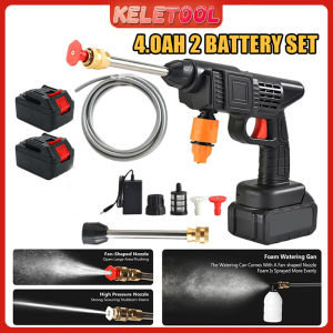 Cordless High Pressure Car Washer Spray Gun Portable Water Jet Pump Electric Waterjet Cleaner For Car Washing Floor Tile Outdoor Garden Cleaning