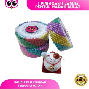 [ PIRINGAN ] JARUM PENTUL WADAH BULAT / JARUM PENTUL WARNA MENCOLOK / JARUM JILBAB