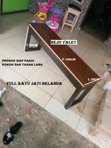 GROSIR  kursi makan kayu jati belanda siap pakai panjang 100cm lebar 30cm tinggi 40cm