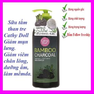 Sữa tắm than tre giảm mụn lưng sữa tắm than tre Cathy Doll 500ml se khít lỗ chân lông sữa tắm trắng da - OAISEA