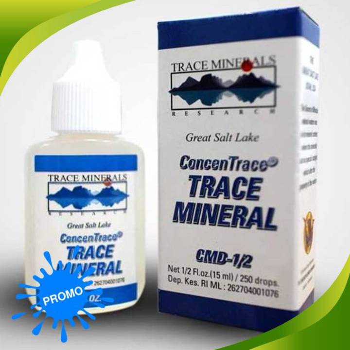 Sinergi Trace Mineral 15 ml | CMD (Concentrate Mineral Drops) 250 Drops | Trace Minerals Asli Original dari Padang Garam Utah USA