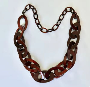 Original Foreign Trade Order   Long Exaggerated Acrylic Necklace for Women Personalized Vintage Resin Plastic Sweater Chain   European and american hot
