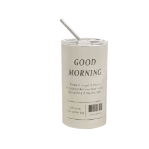 SG[READY STOCK]Stainless steel 304 cup coffee cup beer cup camping cup stainless steel cup with straw large cup 600ml American automobile glass tube thermos cup