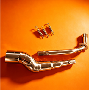 Honda wave 110 stainless elbow on Akrapovic 370mm with silencer