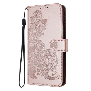 Embossing Flip Case for Huawei Honor 200 Smart 100 90 70 X50i Pro Plus Lite 5G Leather Wallet Lucky Flower Card Holders Phone Cover