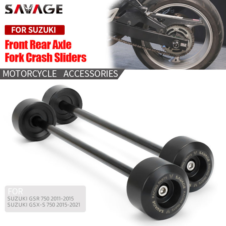thumbnail image 2 of RockMute Front Rear Axle Crash Protector Sliders For GSXS GSXR 600 750 1000 2 of 5