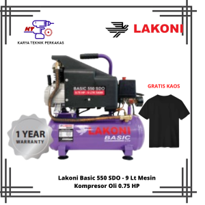 Lakoni Basic 550 SDO - 9 Lt Mesin Kompresor Oli 0.75 HP
