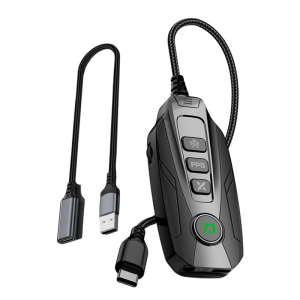 GS20 USB Mini Sound External Sound Adapter in Black for Computers with Virtual Surround Sound Feature