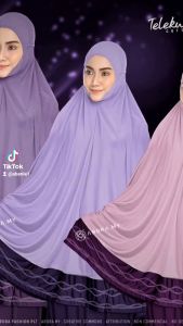 Telekung Lycra Aisyah AAA tebal kain sejuk nyaman Ready Stok