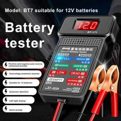 Car Batt-ery Tester 12V Cranking Charging Circut Tester Bat-tery Analyzer Tool