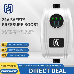 Automatic Booster Pump Connector Housing 24V 150W/180W Pressure Water Pump for kitchen Sink Shower Head Outside Tap