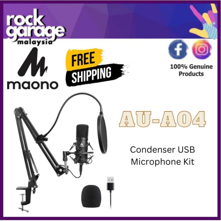 Maono AUA04 Condenser USB Microphone Kit ( AUA04 / AU A04 ) Lazada