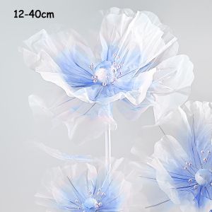 AODDO 3D Big Simulation Flower 40/50cm Hollow Fake Flower Window Display Hanging Gauze Artificial Flowers Outdoor Shopping Mall