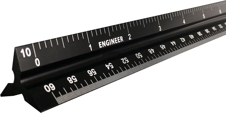 thumbnail interactive-video image 1 of 12-Inch Triangular Scale Ruler Set For Architects & Engineers | Laser-Etched Aluminum Drafting Tools With Metal Ruler | Perfect For Blueprints And Technical Drawings 1 of 3