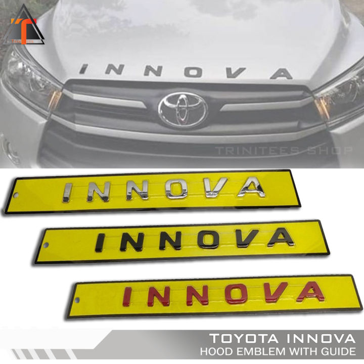 Toyota INNOVA Front hood Emblem badge sticker with GUIDE
