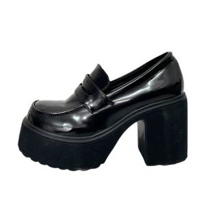 Size 35-40 Versatile Thick soled Thick Heel Leather Shoes High Heels Retro Mary Jane Shoes for Women
