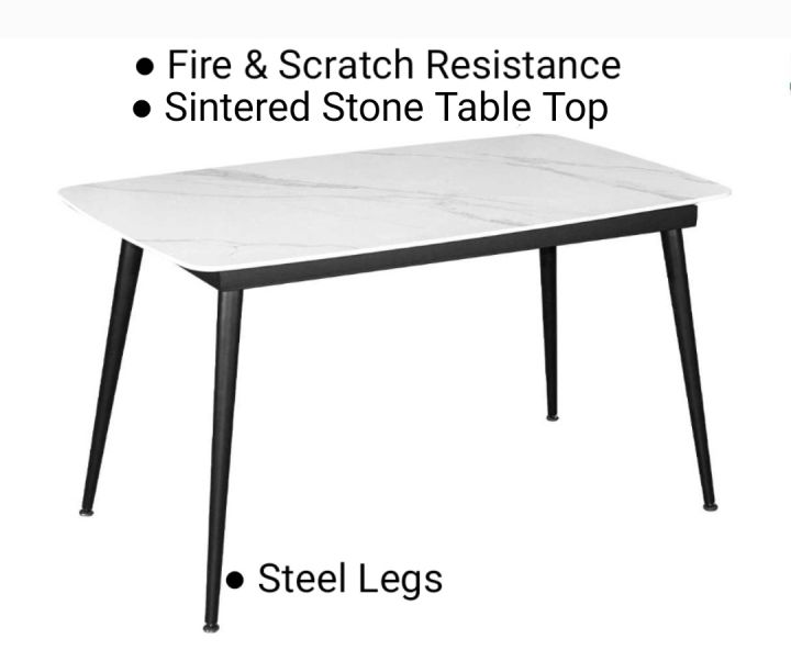 Q 10 Marble Top Dining Table / Fire and Scratch Resistant Sintered