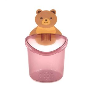 Bharara Cute Bear Toothbrush Holder with Suction Cup for Bathroom Organization