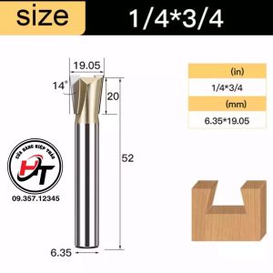 Mũi phay gỗ đuôi cá mộng mang cá Tideway cao cấp MSCA-TW